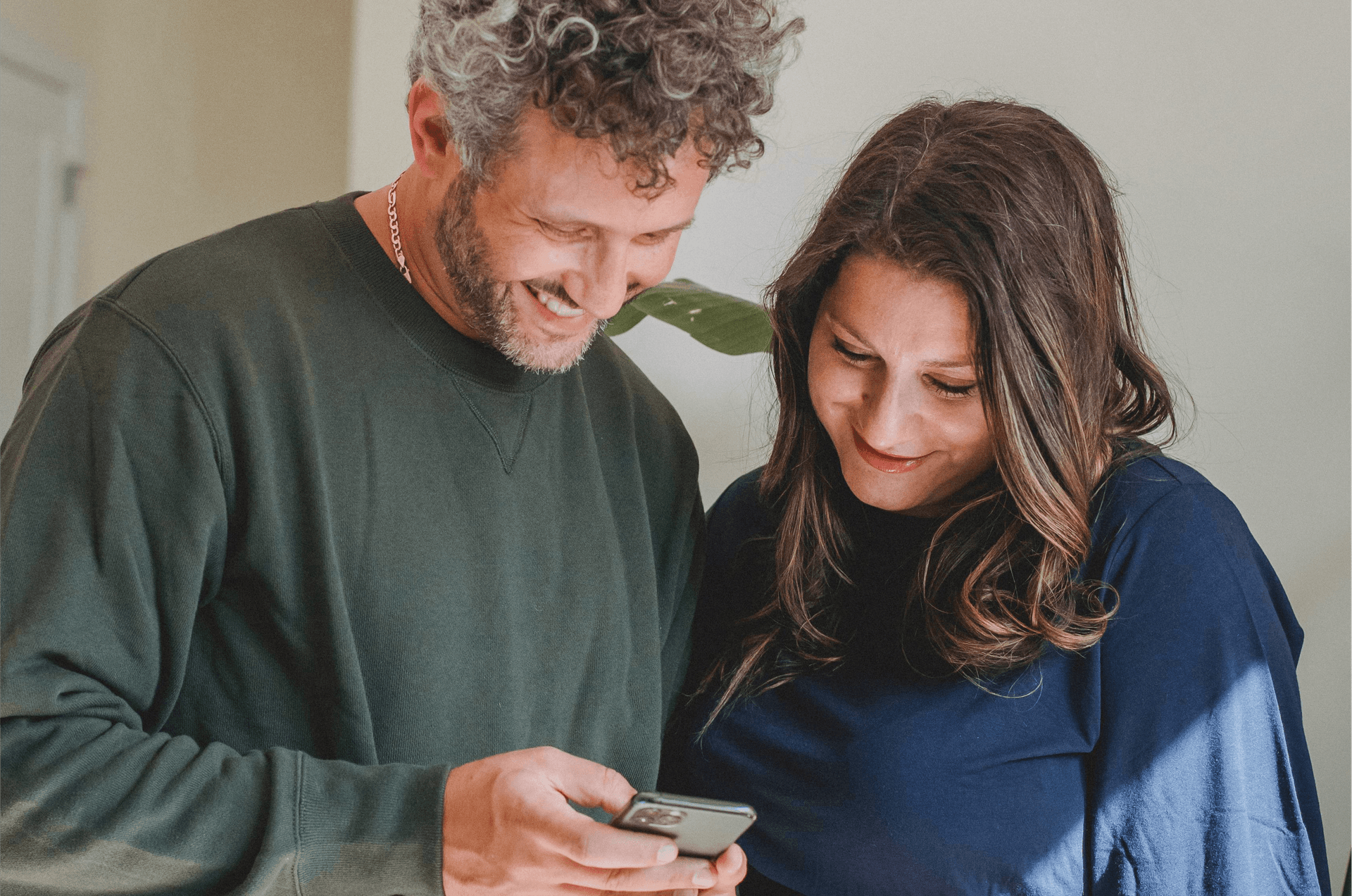 Couple with phone